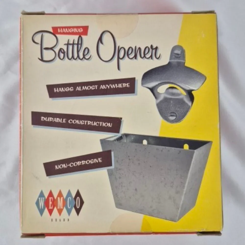 WEMCO Hanging Bottle Opener with Cap Catcher New in Box